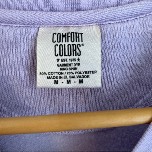 Loverboy “The Amanda” Orchid sweatshirt with Tonal Puff Paint Logo, Size Medium - Picture 3 of 6